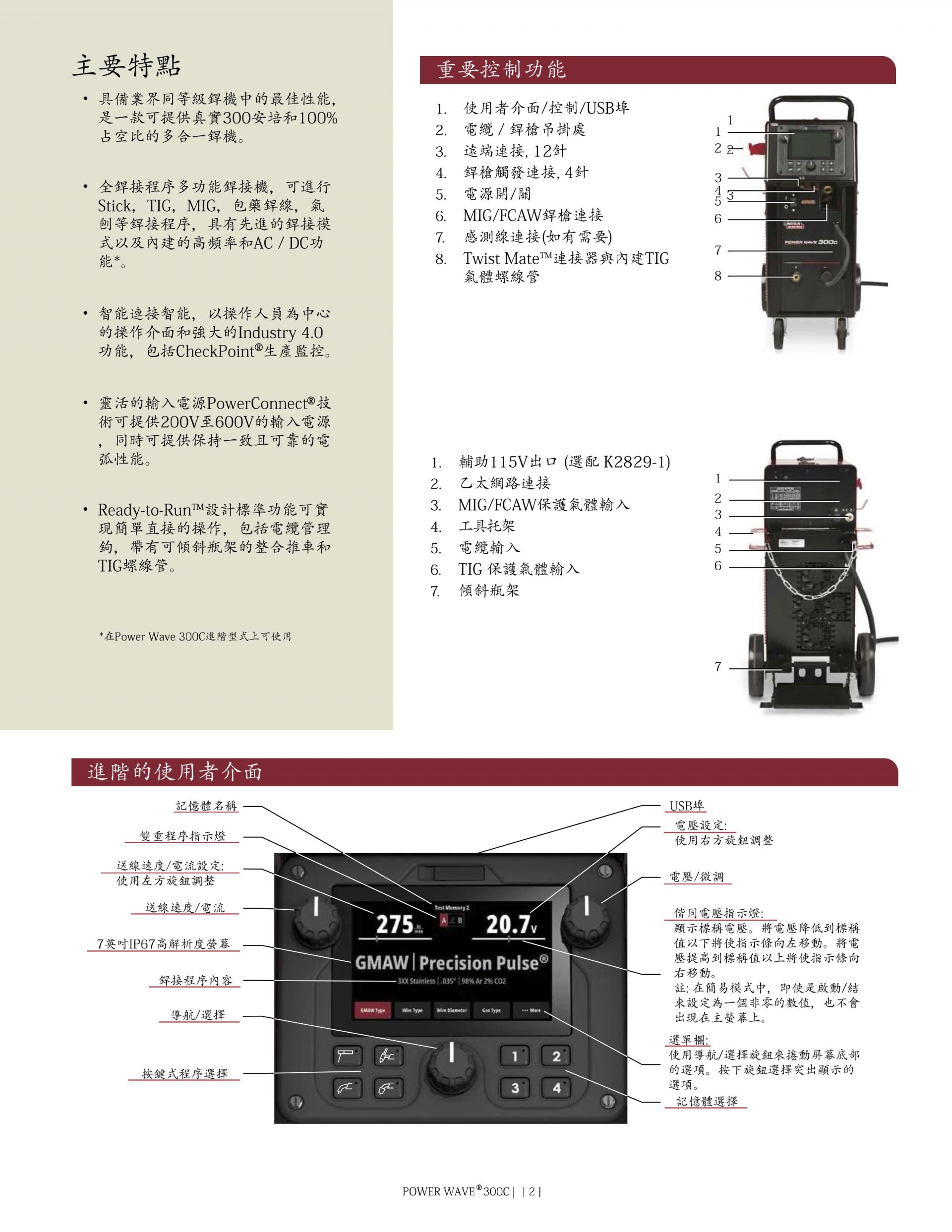 POWER WAVE 300C多功能先進銲機